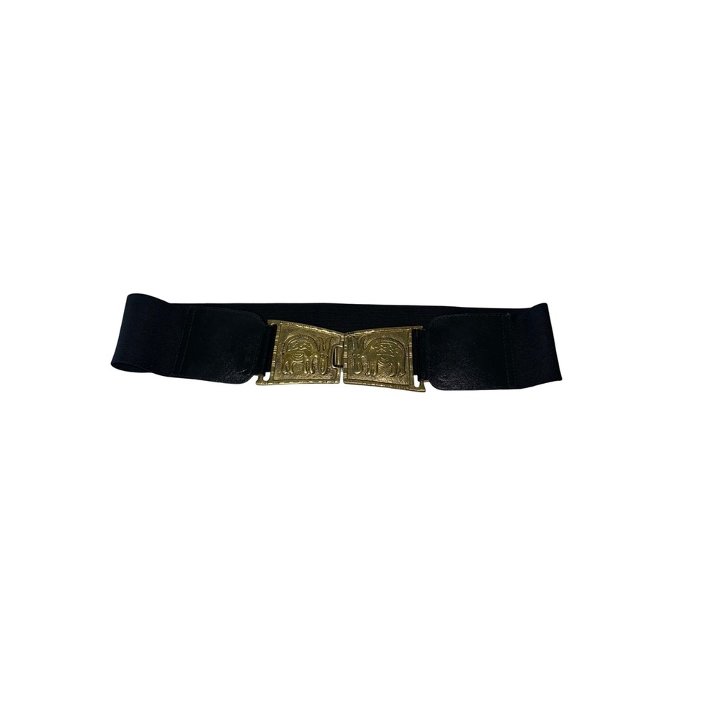 Chico's gold-toned metal buckle adorned with pre-Columbian style animal motifs